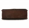 Kožené kabelka listonoška Genuine Leather čokoládová 0003