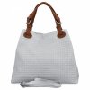 Kožené kabelka shopper bag Vittoria Gotti bílá 2269-Jbiru
