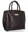 Kožené kabelka kufřík Vittoria Gotti čokoládová V4382COCO