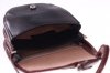 Malá kožená kabelka listonoška černá