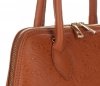 Kožené kabelka kufřík Genuine Leather zrzavá 80032