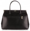 Kožené kabelka kufřík Genuine Leather černá 816(2