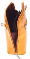 Malá kožená kabelka listonoška Vera Pelle žlutá