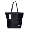 Kožené kabelka shopper bag Vittoria Gotti tmavě modrá V2380