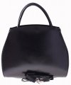 Kožené kabelka kufřík Genuine Leather černá 956