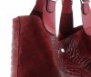 Kožené kabelka shopper bag Genuine Leather bordová 216