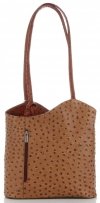 Kožené kabelka klasická Genuine Leather šedá 494