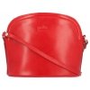 Kožené kabelka listonoška Genuine Leather červená E4098