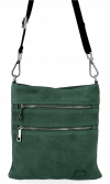 Kožené kabelka univerzální Vittoria Gotti lahvově zelená B18