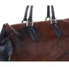 Kožené kabelka kufřík Genuine Leather hnědá 8096