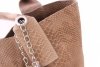 Shopperbag kožená kabelka vzory 3D béžová
