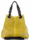 Kožené kabelka shopper bag Vittoria Gotti žlutá V2L