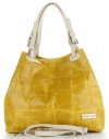 Kožené kabelka shopper bag Vittoria Gotti žlutá V692754