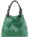 Kožené kabelka shopper bag Vittoria Gotti dračí zelená V692754