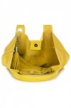 Kožené kabelka shopper bag Vittoria Gotti žlutá V5190