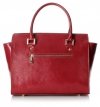 Módní kožená kabelka kufřík červená