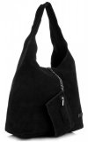 Kožené kabelka shopper bag Vittoria Gotti černá V8802