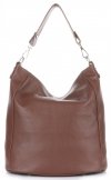 Kožené kabelka shopper bag Genuine Leather hnědá 1326