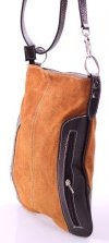 Kožené kabelka listonoška Genuine Leather zrzavá 444