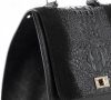 Kožené kabelka kufřík Genuine Leather černá 295