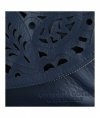 Kožené kabelka listonoška Vittoria Gotti tmavě modrá V378
