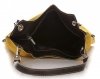 Kožené kabelka listonoška Genuine Leather hořčicová 517