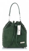 Kožené kabelka shopper bag Vittoria Gotti lahvově zelená V3020