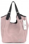 Kožené kabelka shopper bag Vittoria Gotti pudrová růžová V80050