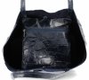 Kožené kabelka shopper bag Vittoria Gotti tmavě modrá V299COCO