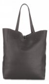 Kožené kabelka shopper bag Vittoria Gotti šedá V775