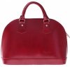 Kožené kabelka kufřík Vera Pelle červená 424 (2