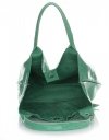 Kožené kabelky Shopper bag Lakované zelená