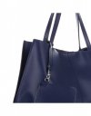 Kožené kabelka shopper bag Vittoria Gotti tmavě modrá V8