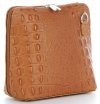 Kožené kabelka listonoška Genuine Leather zrzavá 218