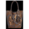 Kožené kabelka shopper bag Vittoria Gotti šedá V2472