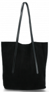 Kožené kabelka shopper bag Vittoria Gotti černá V6590C