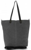 Kožené kabelka shopper bag Vera Pelle šedá 80041