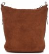 Kožené kabelka listonoška Genuine Leather hnědá 85A