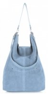Kožené kabelka shopper bag Vittoria Gotti světle modrá V3292C