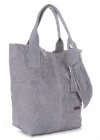 Bőr táska shopper bag Vittoria Gotti szürke V10