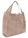 Bőr táska shopper bag Vittoria Gotti bézs V5