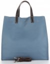 Bőr táska univerzális Genuine Leather kék 691756