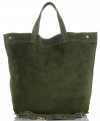 Bőr táska shopper bag Vera Pelle zöld A19