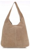 Bőr táska shopper bag Vittoria Gotti bézs V8802