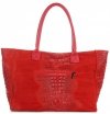 Bőr táska kuffer Genuine Leather piros 80042