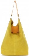Bőr táska shopper bag Vittoria Gotti sárga V3292C