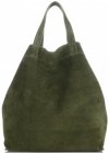Bőr táska shopper bag Vera Pelle zöld A19