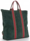 Bőr táska shopper bag Vittoria Gotti palackzöld V689746