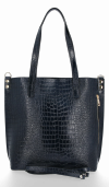 Bőr táska shopper bag Vittoria Gotti tengerkék VG803