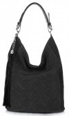 Bőr táska shopper bag Genuine Leather fekete G100